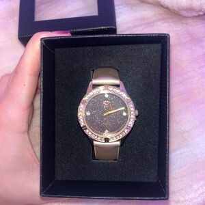Women's Rose Gold Glitter Dial Fashion Watch